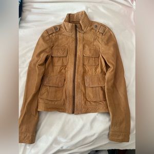 Lucky Brand Caramel Leather Jacket